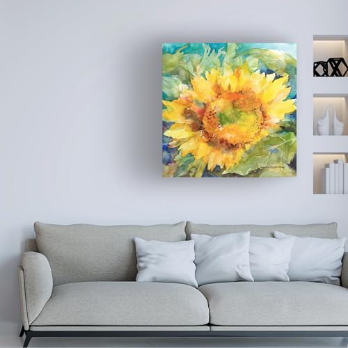 Wrapped Canvas Wall Art - Annelein Beukenkamp 'Sun Shower' Wall Art for Living Room, Bedroom, or Office Décor - 18x18 by Trademark Fine Art - Used condition - Image 3