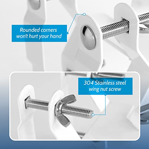 Vinazone Flag Pole Holder, Flag Pole Bracket For Balcony Railing, Fence, Or Deck Railing, Flagpole Holder For Your Apartment Porch Strong And Rust Free Fit 1" Diameter (White- 1 Pack) #TOP5