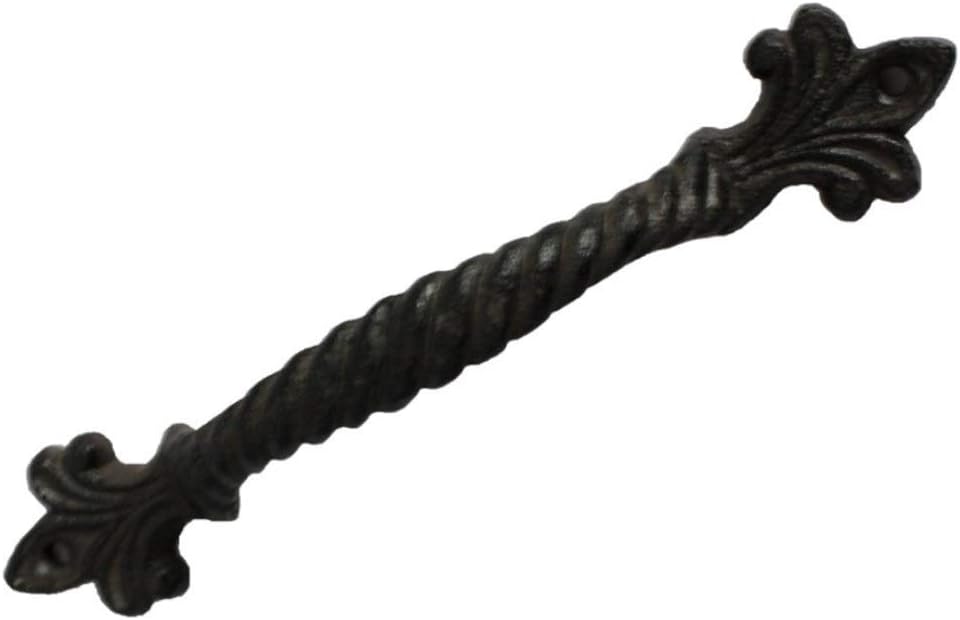 Door Handle Home Decoration Pull Heavy Duty Cast Iron Hardware for Wooden Garden Gate Shed Cabinet Door 161mm