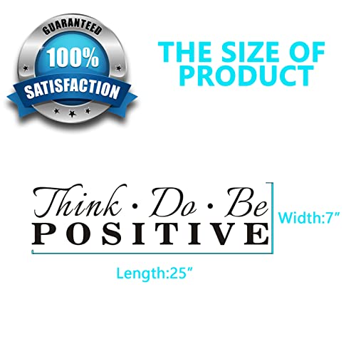 Anfigure Inspirational Wall Decal, Gym Wall Decals, Quotes Office Bedroom Living Room Classroom Sports Exercise Workout Life Boys Girlsteens Vinyl Art Home Decor Stickers Think Do Be Positive 25"X7" #TOP3
