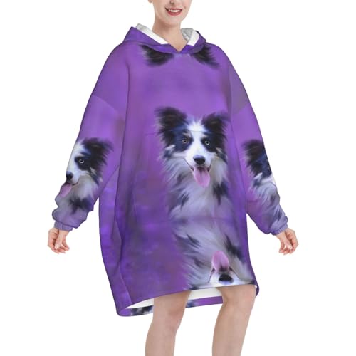 Couverture oversize Border Collie pour vos soirées cocooning - 2