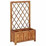【Bois d'acacia massif :】 le bac à plantes est fabriqué en bois d'acacia massif auquel on a appliqué une légère finition à l'huile pour faire ressortir sa couleur riche et naturelle et le rendre résistant aux intempéries.