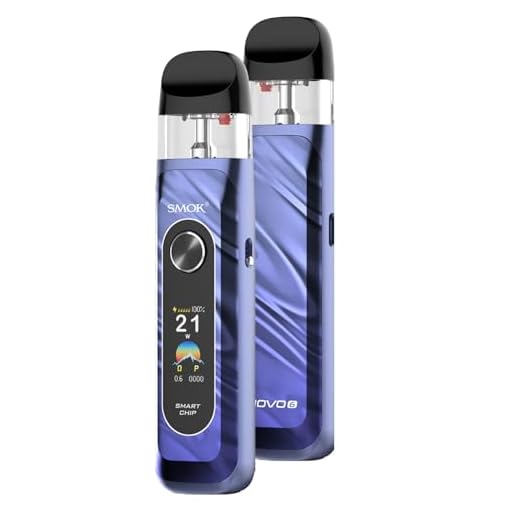 SMOK Novo 6 Kit | 5 W–40 W, 0,96 Zoll, 1700 mAh Akku, einstellbare Leistung, MTL-RDL, Auto Draw 3 ml Kartusche 0,6 Ohm Verdampfer (NOVO 6 Kit Blau)