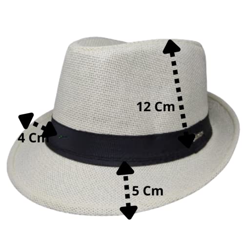 Chapéu Moda Panamá Aba Pequena Casual Praia Unissex Verão (LT 2002 CREME (M))