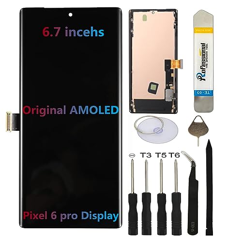 Tela LCD de 6,7 polegadas original para o Google Pixel 6 Pro, tela sensível ao toque, digitalizador,