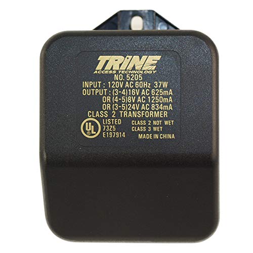 Trine #5205 Black AC Plug In Type Tri Volt Transformer 120 Volt Primary AC 60HZ