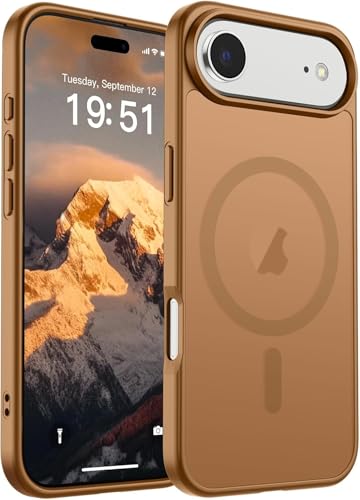 Image of AIBEX Back Cover Case for Apple iPhone 14 Pro Max MagSafe Compatible | Slim Case with Wireless Charging Support | Anti-Scratch, Anti-Fingerprint & Lightweight Military-Grade Protective Cover - Brown