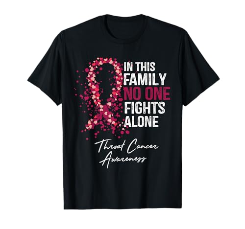 in This Family No One Fights Alone Shirt Throat Cancer T-Shirt