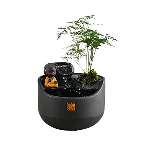 Fontaines de table intérieures zen avec cascade d'eau en céramique