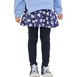 [ever closet] スカッツ キッズ 子供 女の子 レギンス 総柄 スカート [ B.ネイビー 90 ] ストレッチ 通園 通学 日常着 子供服 キッズ服 エバークローゼット