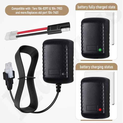 Haiouus 136-9126 114-1588 Battery Charger, Compatible with Toro Lawnboy 22\" Lawn Mower, Replaces 136-9126 104-7401 1141588 105-6845 104-7682 115-13044 for 20334C 10666C 10686C 10796 17734(12V) (1)