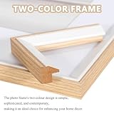 Baoee A3 Oak white Two Tone Picture Frame with A4 Mount,photo frame with acrylic glass, A3 Frame,Poster Frame, certificate frame,Wall Mountable - Image 4