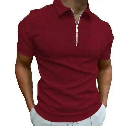 SYJYM broderade randiga kortärmade pikétröjor för män för sommarmode, avslappnad, andningsbar och cool topp