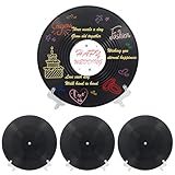 Matériau de Haute Qualité : Fabriqué en plastique durable imitation vinyle. Dimensions et détails identiques à ceux des vrais disques vinyles pour un look rétro élégant(Remarque : des textures d'eau blanche sont normales en raison du matériau)