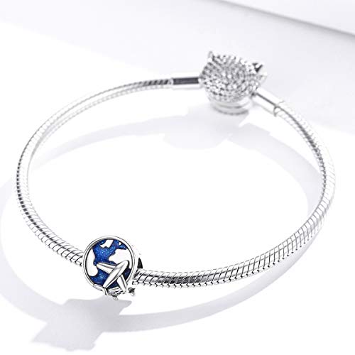 Abalorio de metal para joyería de plata de ley 925 compatible con pulsera 5