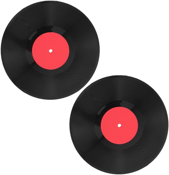 Miniatura 6 de Cabilock 2 piezas de decoración de pared de discos de vinilo, arte de pared con temática de música retro para el hogar, bar, cafetería, decoración