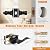 Probrico Wave Style Matte Black Privacy Door Knobs, Reversible Bed/Bath Door Levers, Interior Keyless Door Handles for Right/Left Handed Doors, 2 Pack