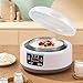 Probiotic Yogurt Machine Fully Automatic Yogurt Machine 1.2L, Timer and Constant Temperature Control, Food grade stainless steel liner with 5 Glass Jars for Homemade Greek, Vegan or Flavored Yogurt