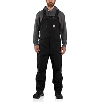 Carhartt Bib Overall ブラック 32 x 32 Carhartt Men's Duck Bib Overall - Black | Gemplers
