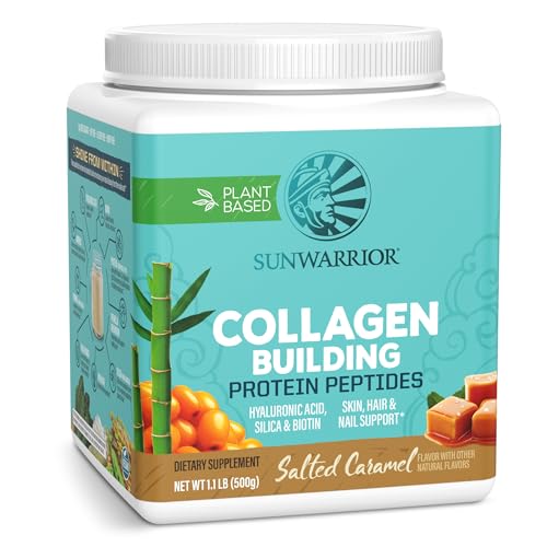 Vegan Collagen Protein Powder for Women Silica Plant Based Collagen Powder with Vegan Hair Skin and Nails Vitamins Non-GMO No Added Sugar Soy Dairy & Gluten Free (Salted Caramel, 20 Servings)