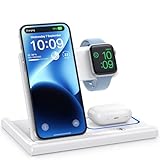 Wireless Charger, 3 in 1 Wireless Charging Station for Multiple Devices,Wireless Charging Stand for iPhone15 14 13 12 11 Series, AirPods Pro 3 2 & Apple Watch [UL-Listed] (White)