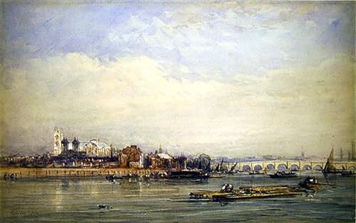 Tableaux peinture sur toile Westminster David Cox image sur toile chambre 60x90