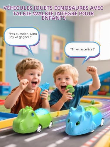 Inspireyes Talkie Walkie Enfants Rechargeable Dinosaure Voiture Jouet – vue 3
