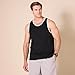 Amazon Essentials Slim-Fit Men's Tank, Black/White, X-Large - Casual Wear
