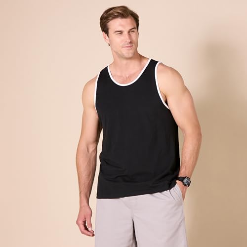 Image of Amazon Essentials Men's Active Quick Dry Tech Stretch Moisture Wicking Lightweight Gym Tank Top