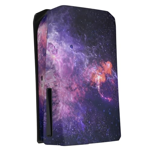 eXtremeRate eXcover Nebula Galaxy Górna Dolna Pokrywa Kompatybilna z ps5 Console Disc Edition, Wymiana Płyta Czołowa Backplate Shell Powłoka Kompatybilna z ps5 Wersja Disc Disc—Bez Konsola