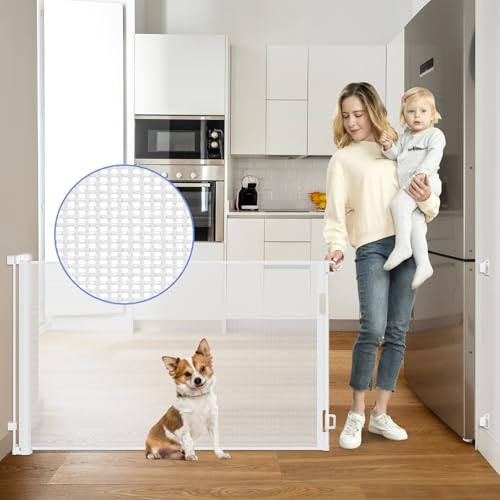 Chew Proof Retractable Baby Gates for Doorways 55