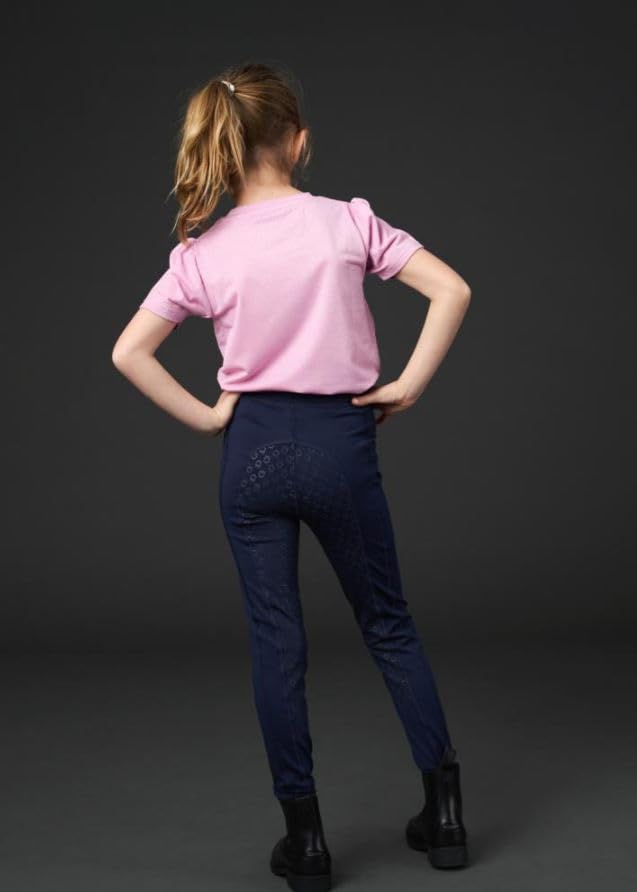 Legging d'équitation Molly Equipage bleu marine maille extensible