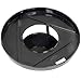 Global Industrial Heavy-Duty 36 Gallon Capacity Outdoor Metal Slatted Trash Receptacle with Rain Bonnet Lid & Plastic Liner, Black, Commercial & Industrial Trash Can