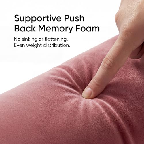 Image of Frido Wedge Neck Rest Pillow | Multipurpose Neck Pillow | Memory Foam Roll with Adjustable Strap | Relieves Neck, Knee & Lumbar Pressure | Compatible with Wedge Plus | Washable Cover, Blush Pink