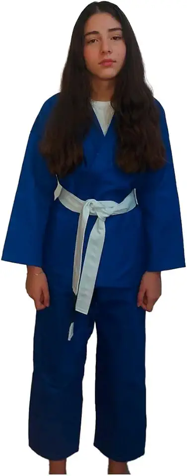 Kimono Infantil Jiu-jitsu Trançado + Faixa Com Ponta Preta