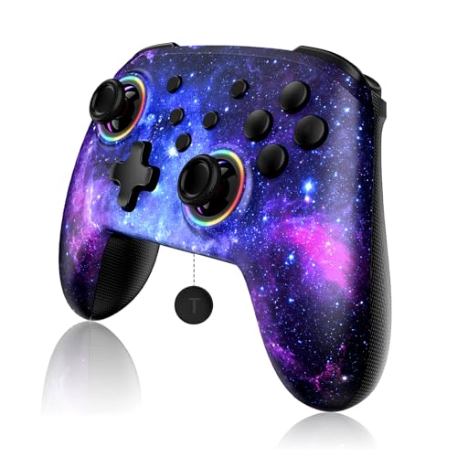 Image of NexiGo Wireless Controller (No Deadzone) for Switch 2 and Switch, Bluetooth Controllers for Nintendo Switch with Vibration, Motion, Turbo and LED Light (Cosmic Nebula)