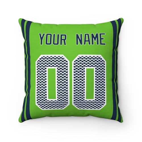 Image of ANTKING Seattle Throw Pillow Custom Any Name and Number Personalized Gift for Men Women Boys