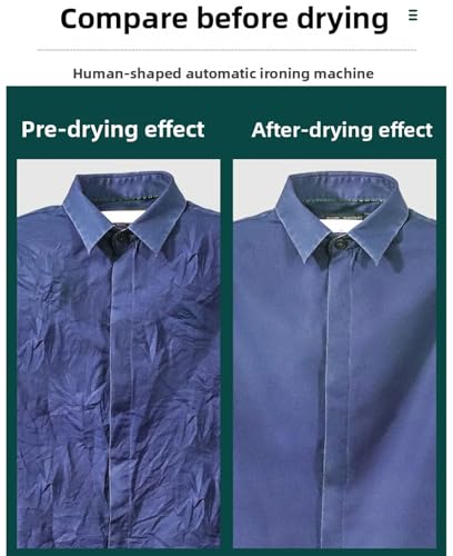 Automatic Ironing Machine & Clothes Steamer - Hands-Free Wrinkle Remover for Shirts & Pants, 8-Min Quick Dry, Adjustable Time & Temp, Gentle on Fabrics