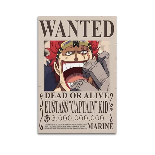 ASDASDHBW One Piece Wanted - Póster de anime 61, pintura decorativa, lienzo, póster de pared e imagen artística moderna para decoración de dormitorio familiar, 30 x 45 cm