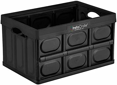 Instacrate 12-Gallon Collapsible Storage Bin in its open, assembled state.
