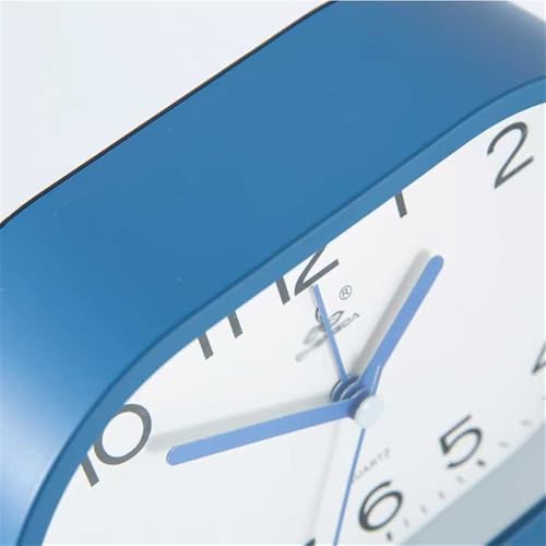 Despertador digital reloj analógico ovalado doméstico multifuncional a pilas 4