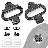 toptrek SPD Cleats kompatibel mit Shimano SPD SH51, SPD Cleats für 2-Loch SPD Pedale, Cleats Set mit rutschfeste Platten, Hochwertige Cleats für Indoor-Cycling, MTB- & Rennradfahren