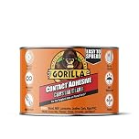 Gorilla Contact Adhesive, 250ml Tin - Crystal Clear All Purpose Glue for Indoor & Outdoor Projects | 100% Waterproof & No Run Formula