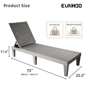 Outdoor Chaise Lounge Set of 2, Adjustable Pool Lounge Chair with 5 Positions Backrest, Waterproof Sun Loungers for Garden Pool Beach Patio Deck Sunbathing Outdoor Chaise Lounge Set of 2 Adjustable Pool Lounge Chair with 5 Positions Backrest Waterproof Sun Loungers for Garden Pool Beach Patio Deck Sunbathing