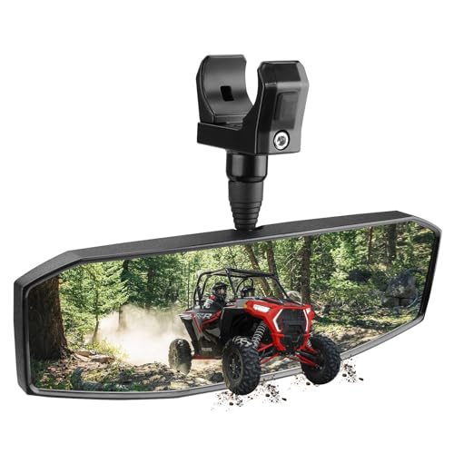 SHEJISI UTV Rear View Mirror,SXS UTV Mirrors HD,360°Adjustable Angle for 1.5