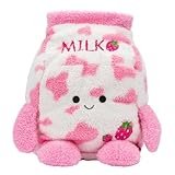 BumBumz 12-inch Plush - Sunday Strawberry Milk Collectible Stuffed Toy - BreakfastBumz Series