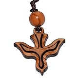 Maße: ca. 2,5 x 2,5 cm Junker Verlag Taube Anhänger - Friedenstaube Olivenholz gelasertes Relief, 2,5x2,5cm