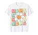 Cute Groovy Mama Matching Family Birthday Party Daisy Flower T-Shirt