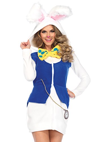 Habillage de carnaval blanc bleu femme taille L Leg Avenue bicolore