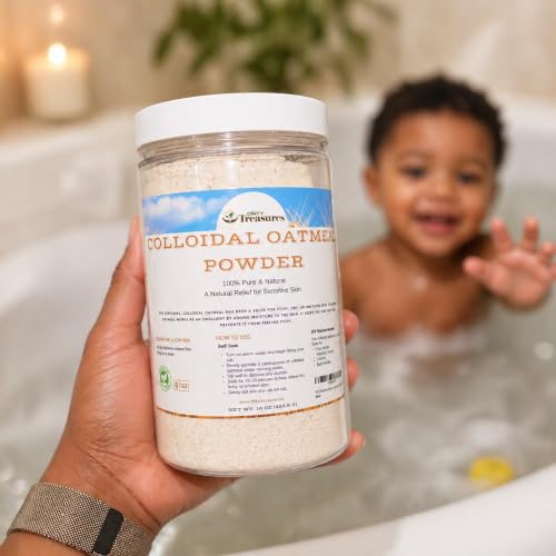 Image of Dirty Treasures Colloidal Oatmeal Bath | Eczema & Itchy Skin Relief | Baby-Safe, 100% Natural, Fragrance-Free | 1 lb (16oz)